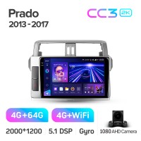 Штатная магнитола Teyes CC3 4+64 Gb Toyota Land Cruiser Prado 150 2013-2017 10" 2k