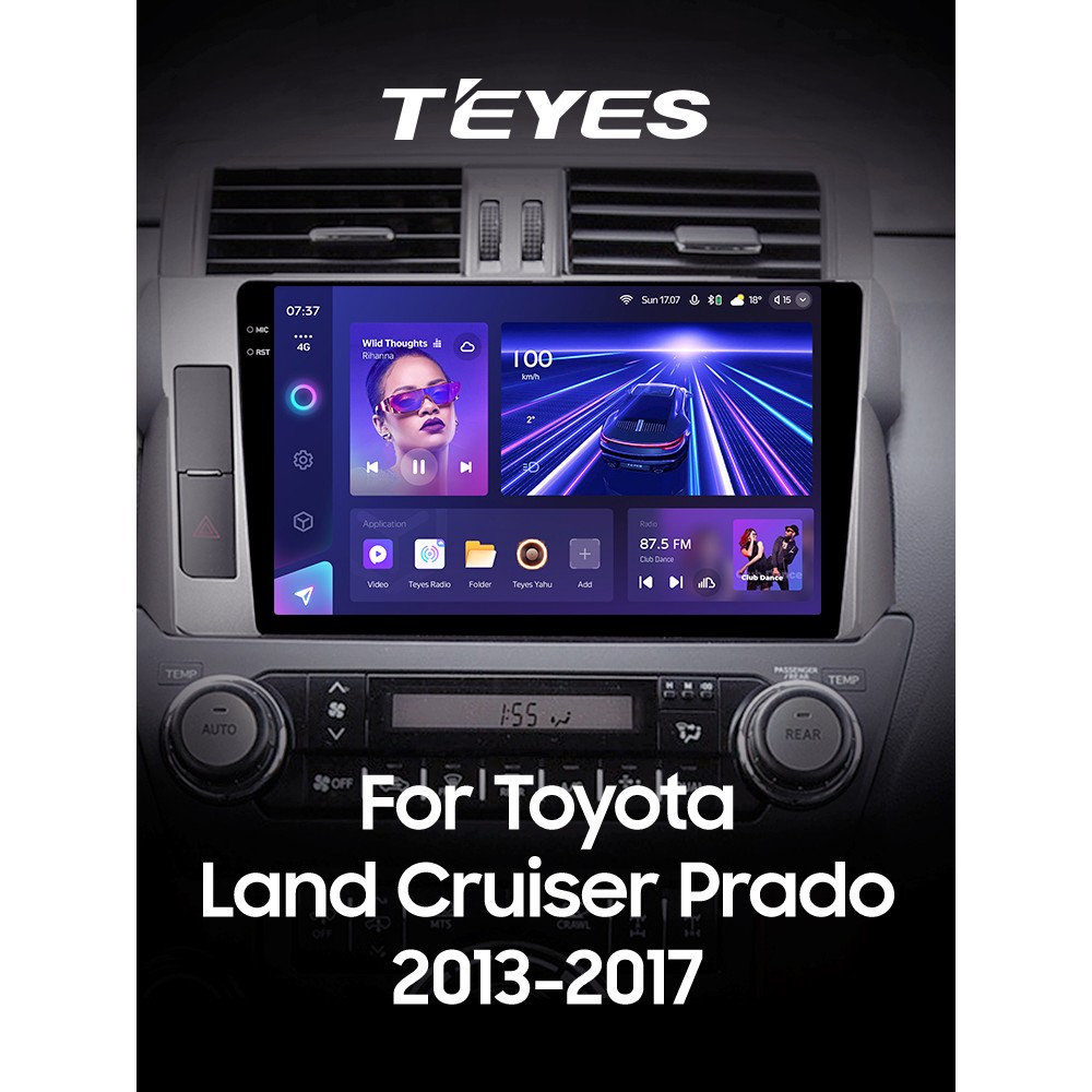 Штатна магнітола Teyes CC3 4+64 Gb Toyota Land Cruiser Prado 150 2013-2017 10" 2k