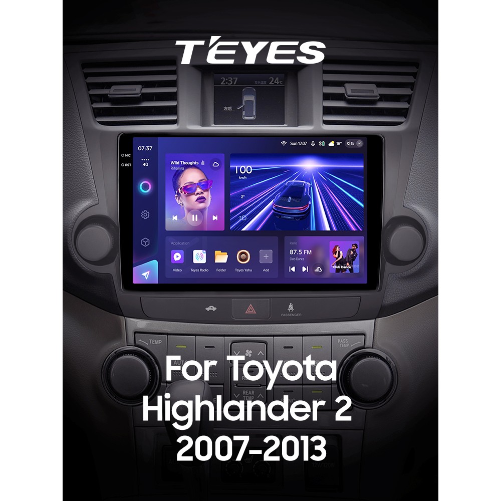Штатна магнітола Teyes CC3 3+32 Gb Toyota Highlander 2 XU40 2007-2013 (F2) 10" 2k (L1)