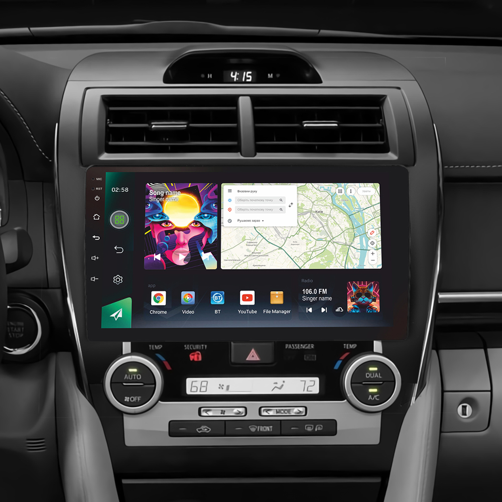 Автомобильная штатная магнитола SIGMA PRO 108128 ANDROID 12 8+128 Gb 4G DSP Toyota Camry 7 XV 50 55 Middle East 2012-2014 10" 2k