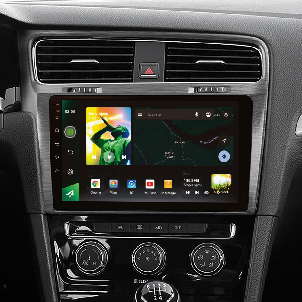 Штатна магнітола SIGMA X10464 ANDROID 10 4+64 Gb 4G DSP Volkswagen Golf 7 MK7 2014-2018 (F1) 10"
