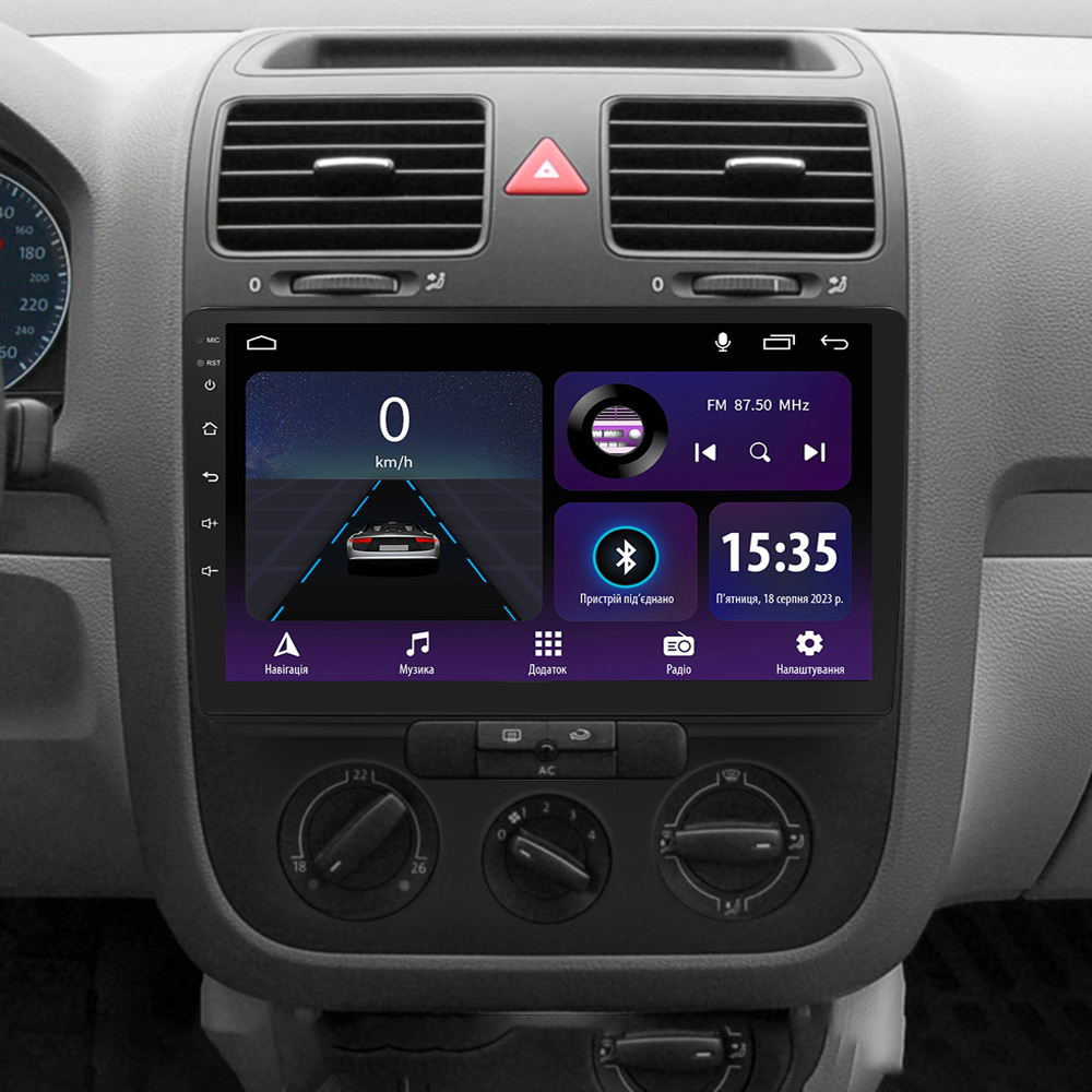 Автомобильная штатная магнитола SIGMA E10232 ANDROID 10 2+32 Gb Volkswagen Jetta 5, Golf 5 2005-2010 (F1) 10" дюймов