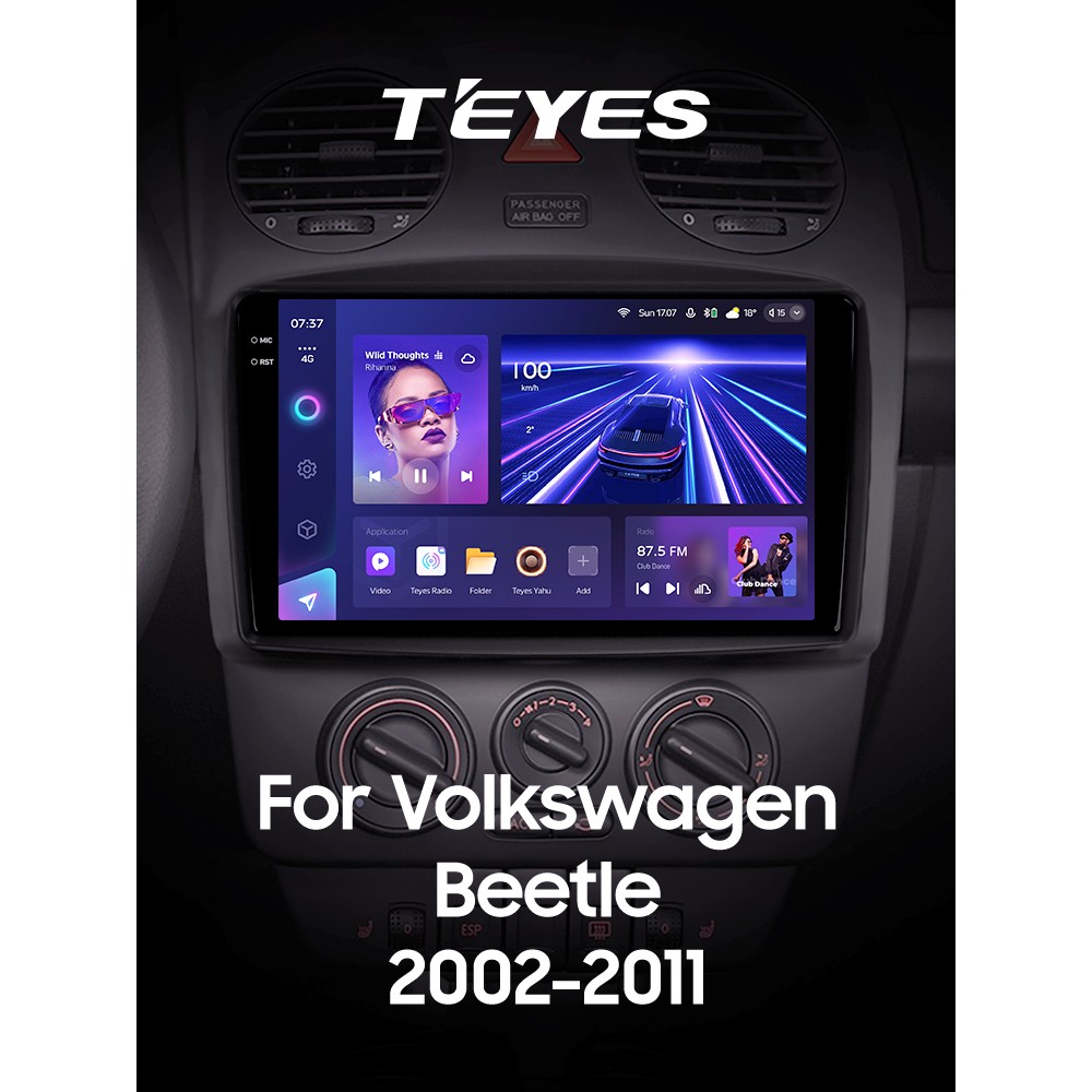 Штатная магнитола Teyes CC3 4+64 Gb Volkswagen Beetle A4 2002 - 2011 9" 2k