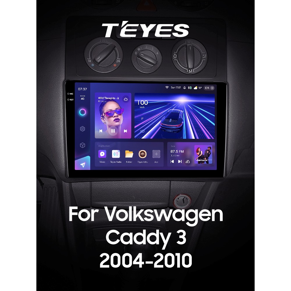 Штатная магнитола Teyes CC3 6+128 Gb Volkswagen Caddy 2K 3 III 2004 – 2010 10" 2k