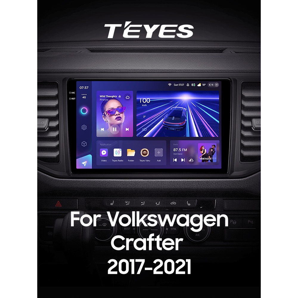 Штатна магнітола Teyes CC3 6+128 Gb з коловим оглядом 360° Volkswagen Crafter 2017-2021 10" 2k (L1)