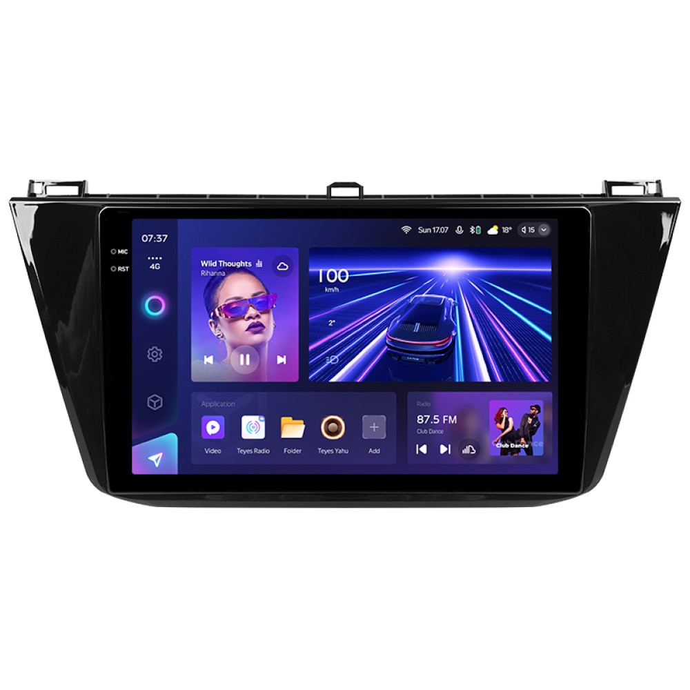Штатная магнитола Teyes CC3 6+128 Gb с круговым обзором 360° Volkswagen Tiguan 2 Mk 2016-2018 (A) 10" 2k