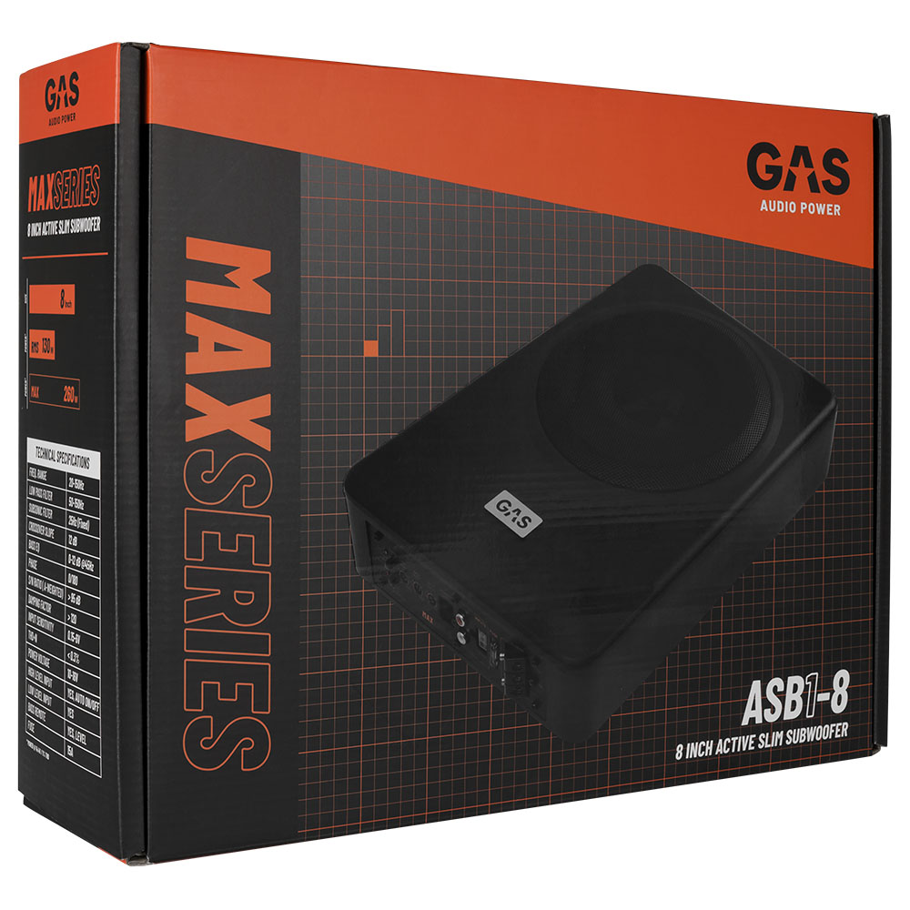Активний сабвуфер під сидіння GAS MAX ASB1-8