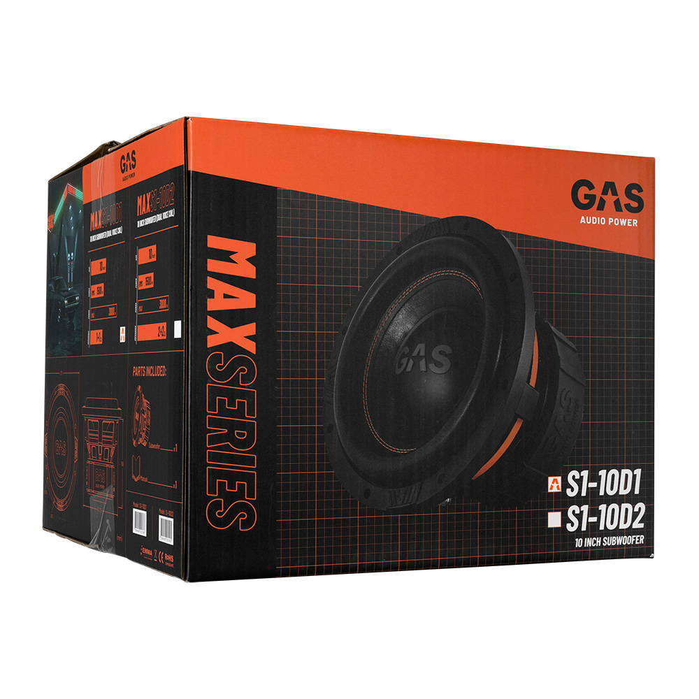 Сабвуферний динамік GAS MAX S1-10D1 10″